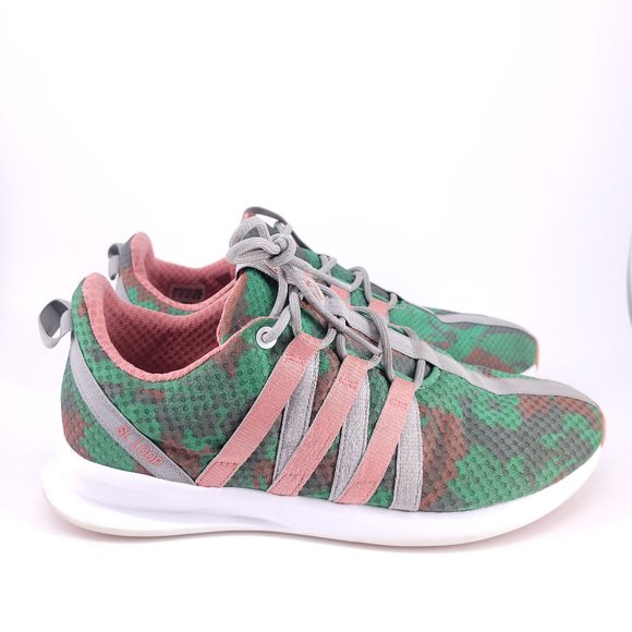 Adidas Women's Pink Green Camo SL Loop Size 10 - Picture 4 of 11